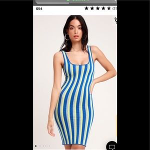 Lulu’s Striped Sleeveless Bodycon Sweater Dress